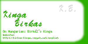 kinga birkas business card